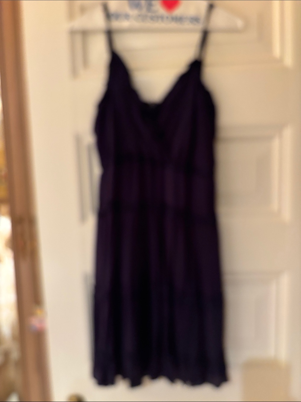 Aqua Deep Blue Tiered Spaghetti Strap Dress
